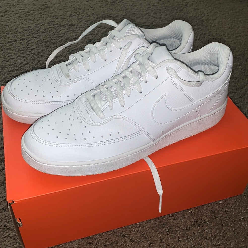 Nike white court vision